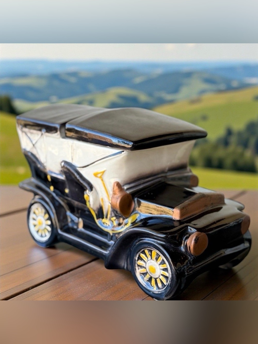 McCoy Cookie Jar Vintage Ford Model T Touring Car Black & White